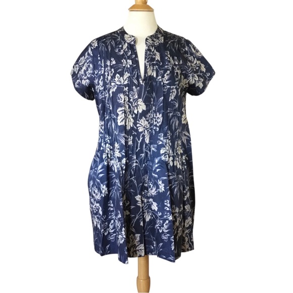 Peruvian Connection Dresses & Skirts - Peruvian Connection Floral Pleated Tunic Dress